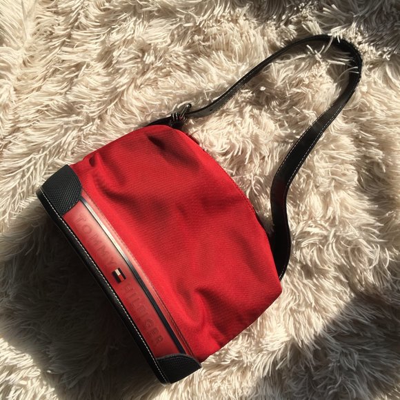 00s Tommy Hilfiger Red Purse/Baguette Bag - Picture 2 of 15